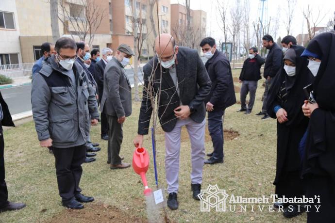 ATU members plant trees in ATU central campus
