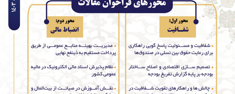 پنجمین مجمع ملی دیوان محاسبات کشور و معاونین اداری مالی وزارتخانه‌ها، نهادها، موسسات و شرکت‌های دولتی