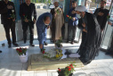 غبار روبی مقبره و مزار شهدای دانشگاه علامه طباطبائی به مناسبت هفته دفاع مقدس