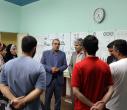 بازدید رئیس دانشگاه علامه طباطبائی از تمرین تیم هندبال دانشجویان