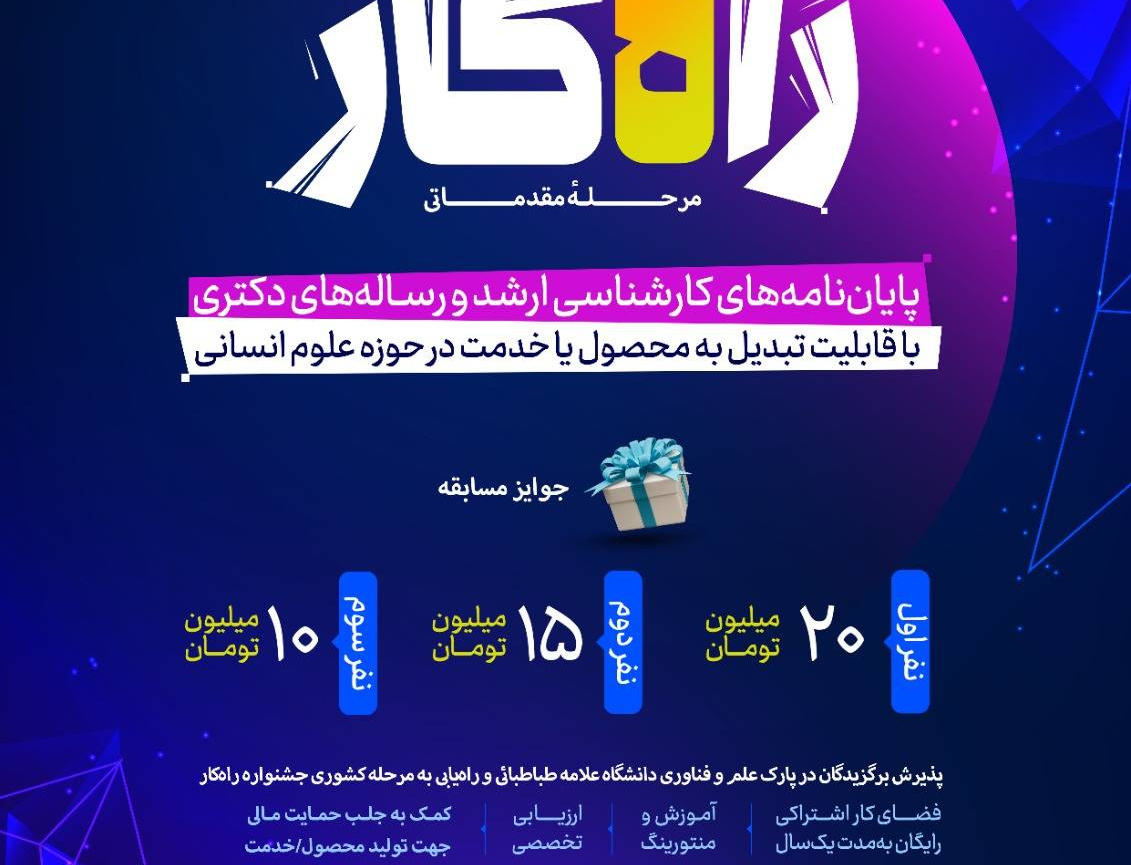اطلاع رسانی فراخوان جشنواره راهکار (کاربردی‌سازی پایان‌نامه های علوم انسانی)