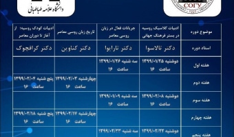 دوره آموزش های مشترک بین المللی  زبان روسی برگزار می شود