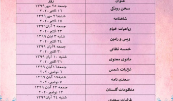 مجموعه نشست‌های متون شعر کهن فارسی برگزار می‌شود