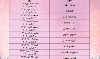 مجموعه نشست‌های متون شعر کهن فارسی برگزار می‌شود
