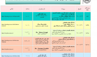 تقدیم رویدادهای علمی بین المللی دانشگاه در هفته جاری اعلام شد