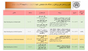 تقویم رویدادهای علمی بین المللی دانشگاه در هفته جاری ۱۶ مرداد ماه اعلام شد