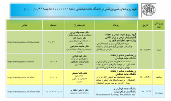 تقویم رویدادهای علمی بین المللی دانشگاه علامه طباطبائی در هفته جاری ۲۳ مرداد ماه اعلام شد