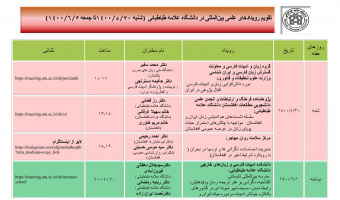 تقویم رویدادهای علمی بین المللی دانشگاه در هفته جاری ۳۰ مرداد ماه اعلام شد