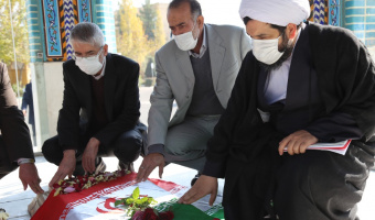 برگزاری مراسم غبار روبی مزار شهدای گمنام دانشگاه علامه طباطبائی به مناسبت هفته بسیج