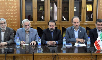دیدار رئیس دانشگاه علامه طباطبائی همراه با هیئت علمی و دانشگاهی کشورمان با وزیر علوم سوریه