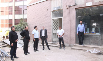 بازدید رئیس دانشگاه علامه‌طباطبائی از مراحل تعمیر و بازسازی دانشکده اقتصاد