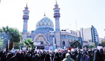 خروش دانشگاهیان دانشگاه علامه‌طباطبائی در محکومیت جنایت رژیم صهیونیستی/ تصاویر