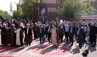 تجمع دانشگاهیان دانشگاه علامه‌طباطبائی در محکومیت جنایات رژیم صهیونیستی برگزار شد