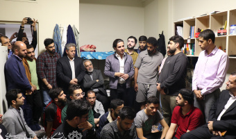 بازدید هیئت رئیسه دانشگاه علامه‌طباطبائی از خوابگاه‌ پسرانه شهید همت/ گزارش تصویری