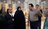 بازدید دکتر میرجلال الدین کزازی و اعضای گروه علم اطلاعات و دانش شناسی از کتابخانه مرکزی دانشگاه