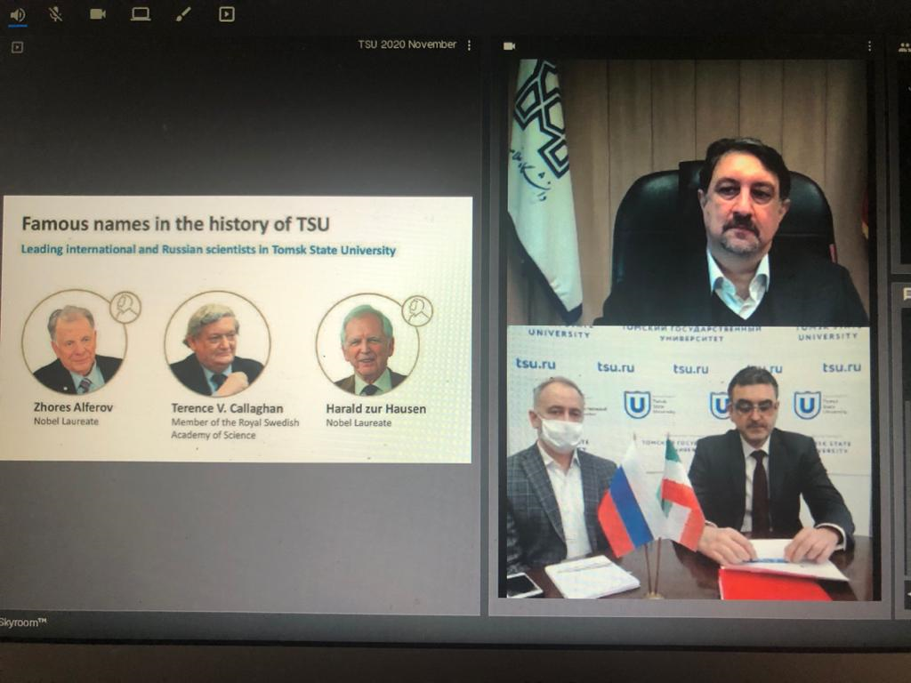 امضای  تفام نامه همکاری دانشگاه علامه طباطبائی با دانشگاه تومسک روسیه 
