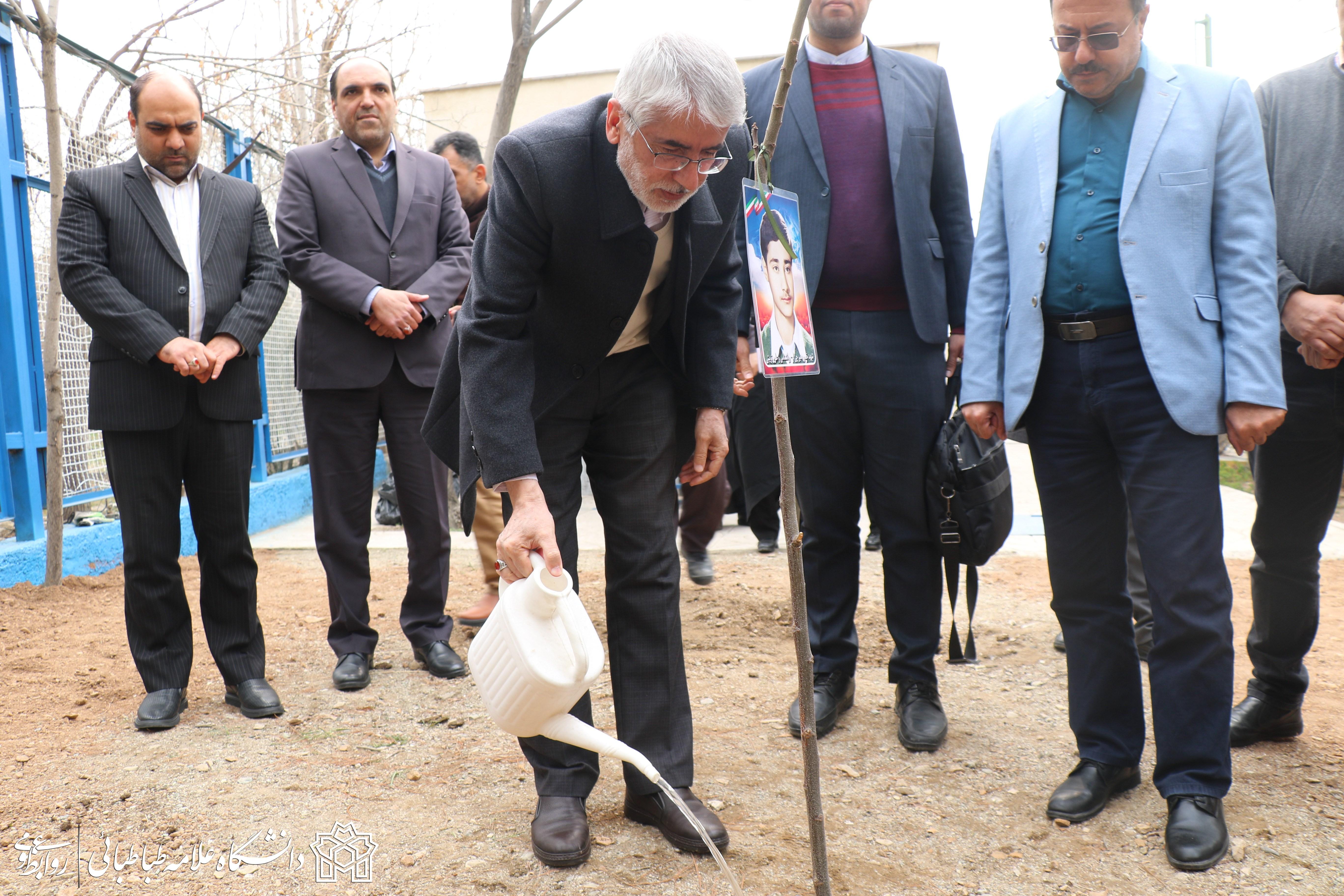 کاشت ۱۲۰ اصله نهال در پردیس مرکزی دانشگاه علامه‌طباطبائی